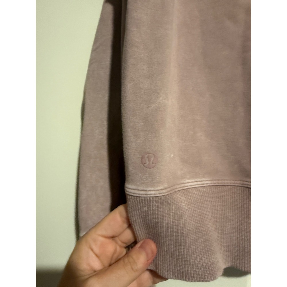 Lululemon Perfectly Oversized Crewneck Sweatshirt Washed Mauve Purple Size 8 - Picture 4 of 4